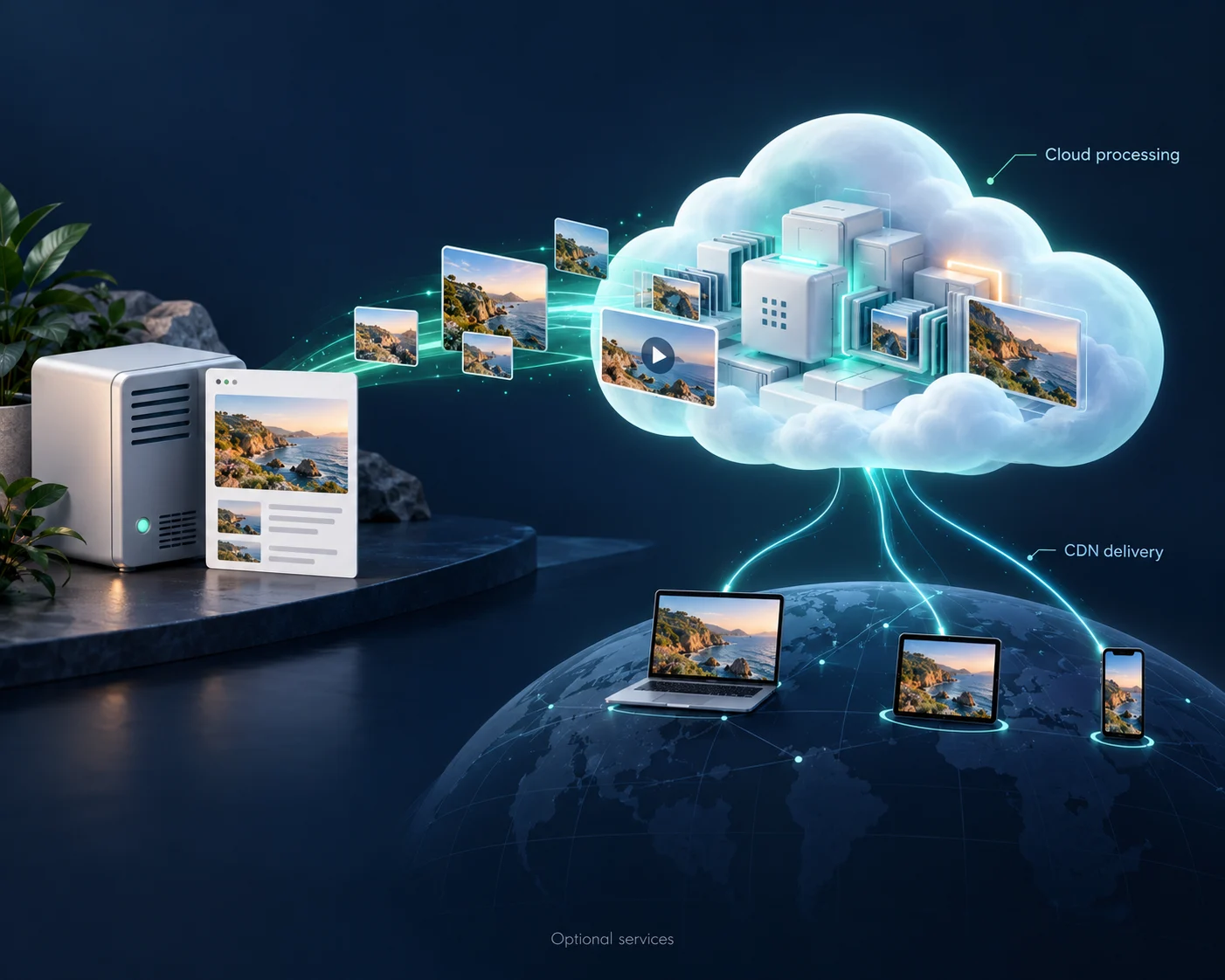 Placeholder for flux cdn | cloud processing and delivery